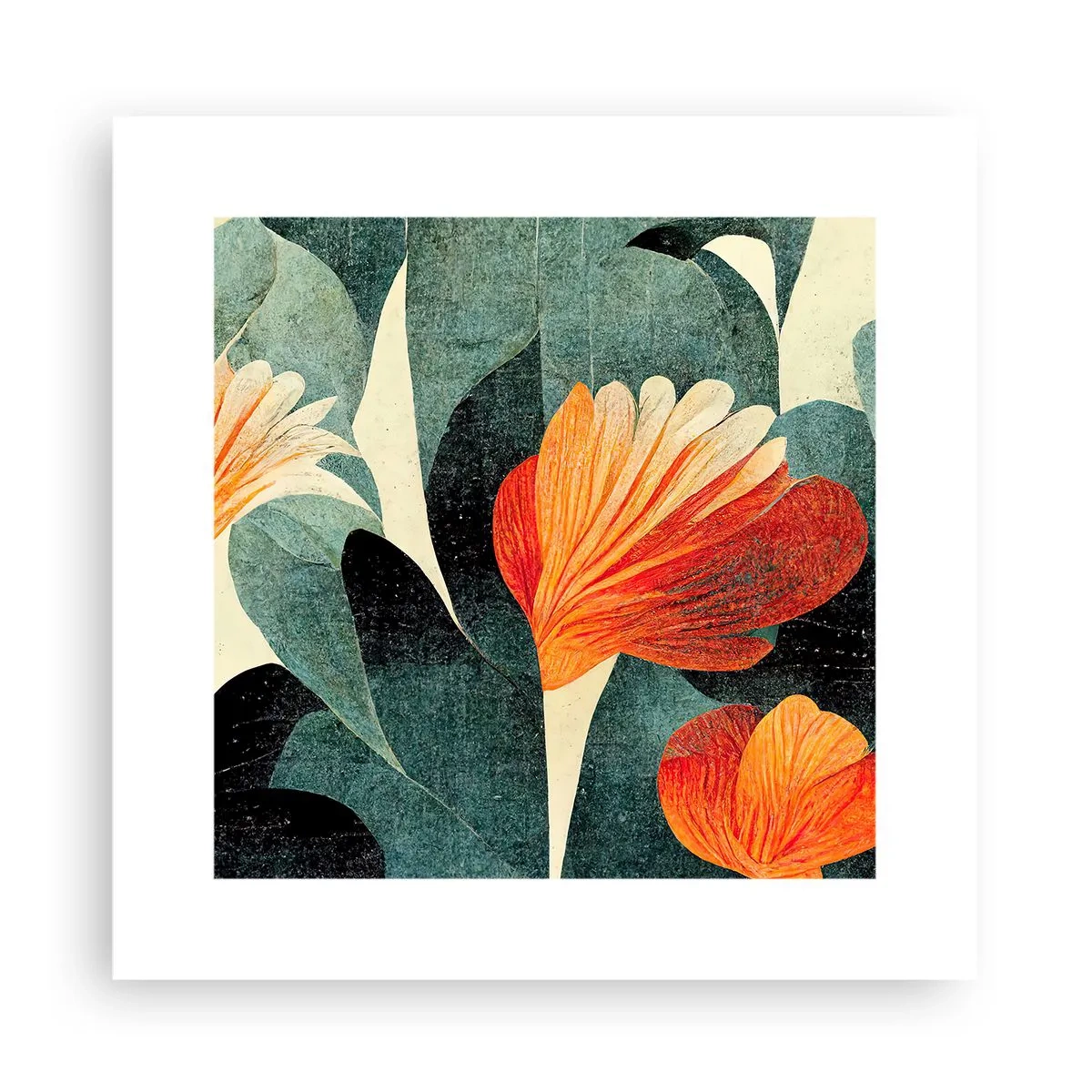 Póster - El calor del trópico y el frescor del verdor - 30x30 cm