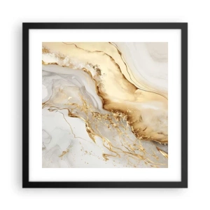 Póster en marco negro - Abstracción: belleza y bondad - 40x40 cm