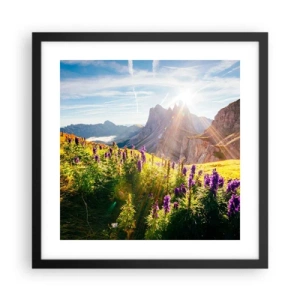 Póster en marco negro - La vida secreta de las hierbas - 40x40 cm