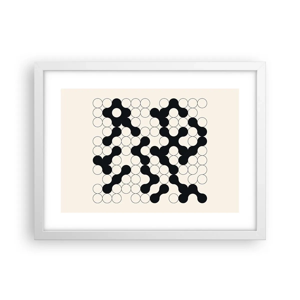 Póster en marco blanco - Juego chino - una variación - 40x30 cm