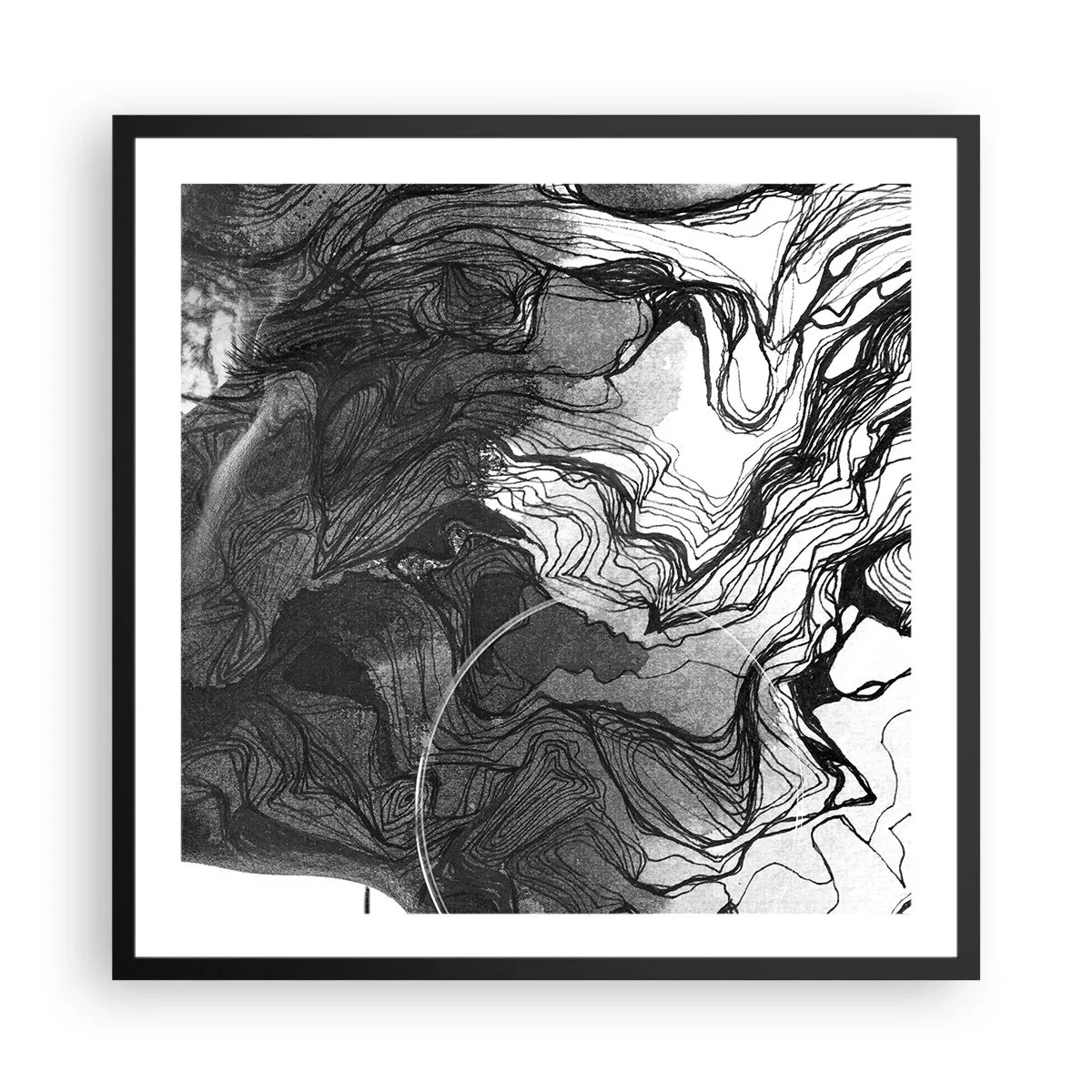 Póster en marco negro - Enredada en sueños - 60x60 cm