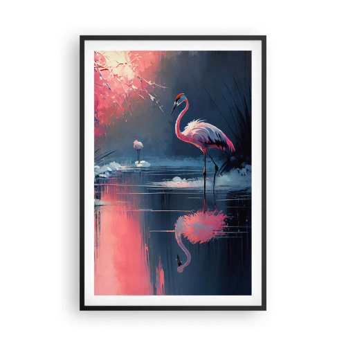 Póster en marco negro - Un retiro de aves - 61x91 cm