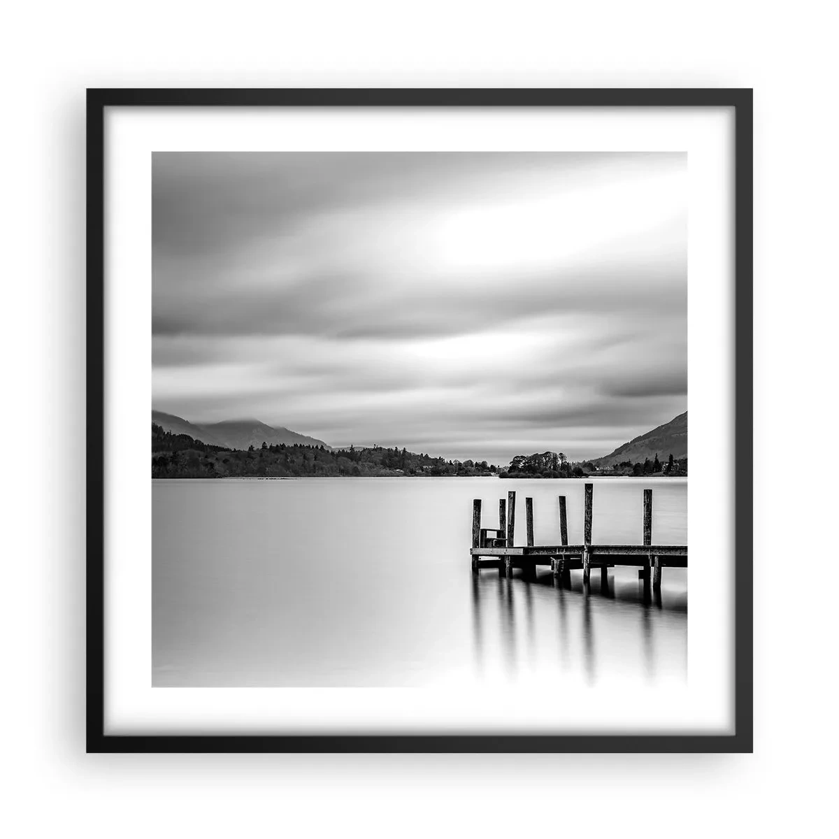 Póster en marco negro - Dulzura y la fuerza - 50x50 cm