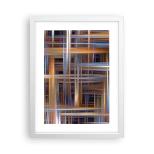 Póster en marco blanco - Tejido de luz - 30x40 cm