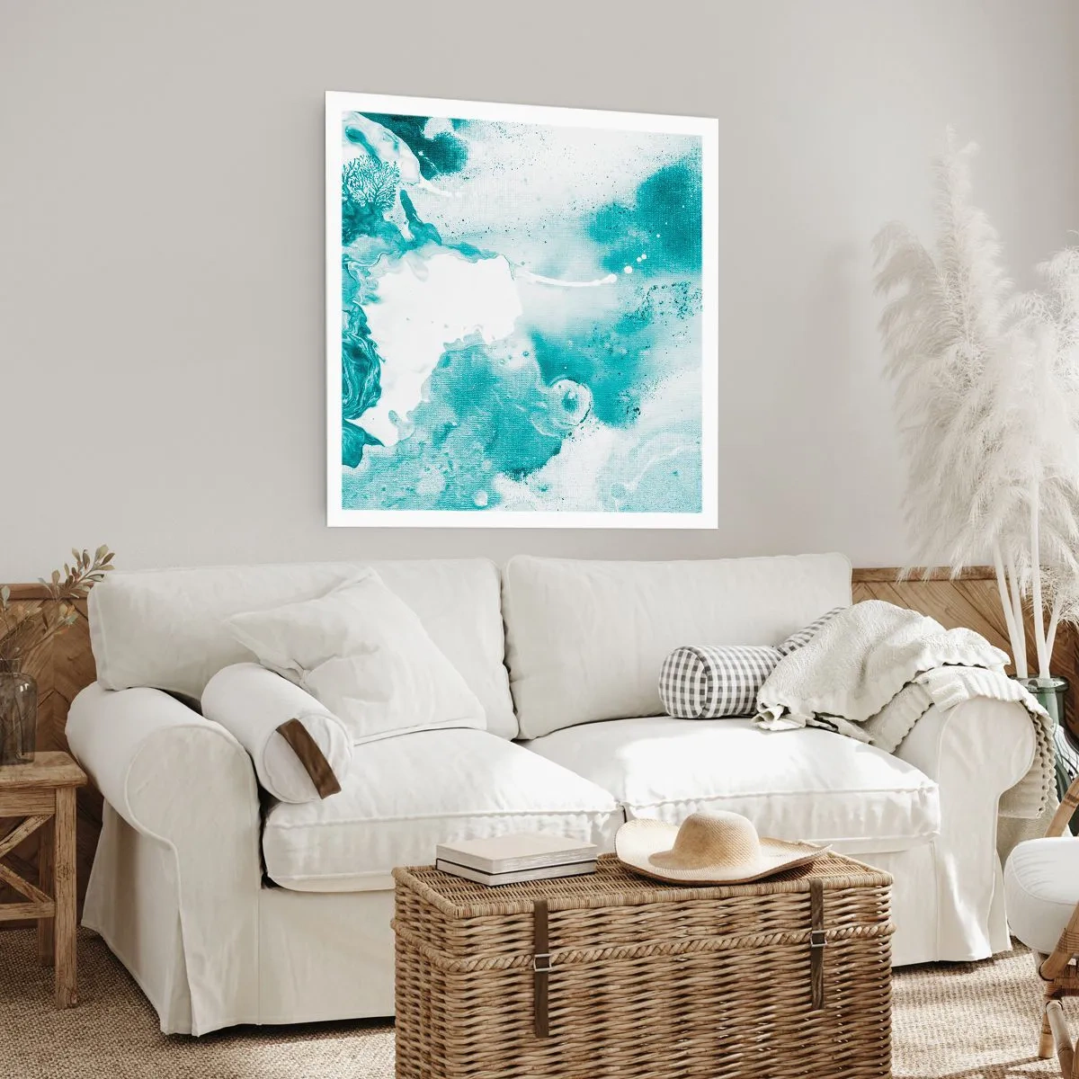 Póster - Remansos de azul - 40x40 cm