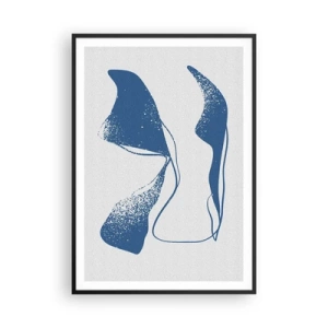 Póster en marco negro - Abstracción con alas - 70x100 cm
