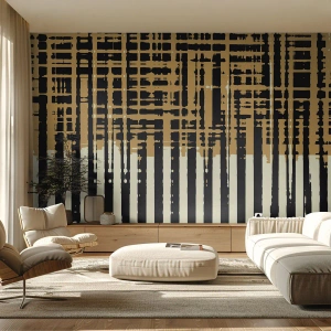 Fotomural Premium Canvas - Abstracción arquitectónica - Abstracción, Pedazo, Líneas - 450x315 cm