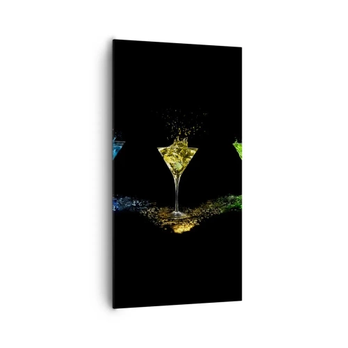 Cuadro sobre lienzo - Impresión de Imagen - Los colores de la alegría en una copa de cristal - 65x120 cm