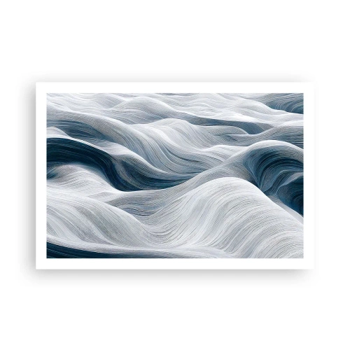Póster - Olas blancas y azules - 91x61 cm