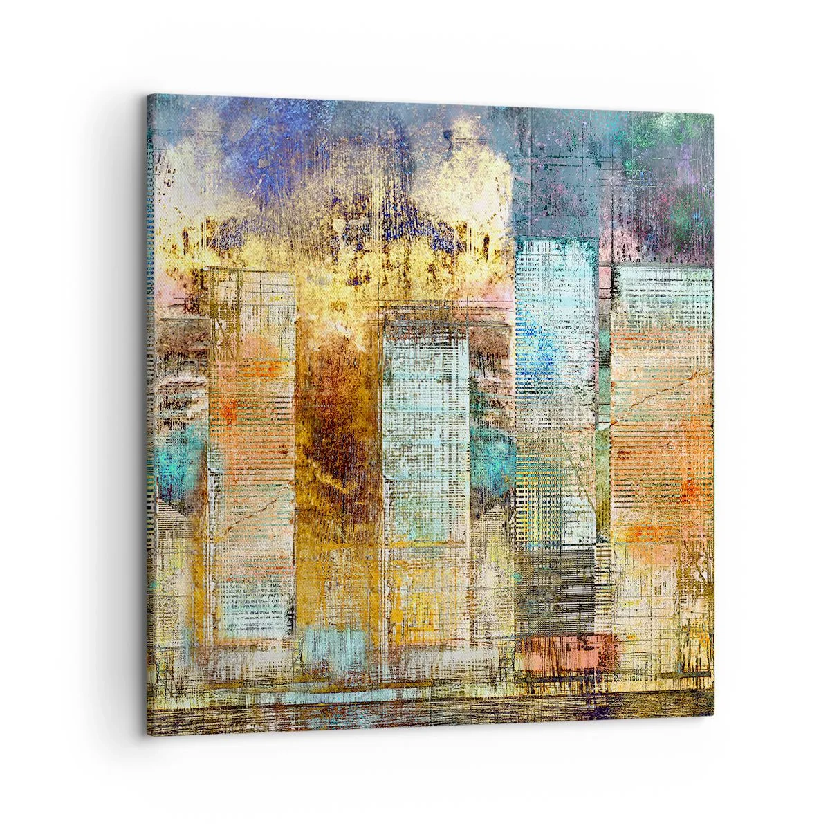 Cuadro sobre lienzo - Impresión de Imagen - Metrópolis soleada - 50x50 cm