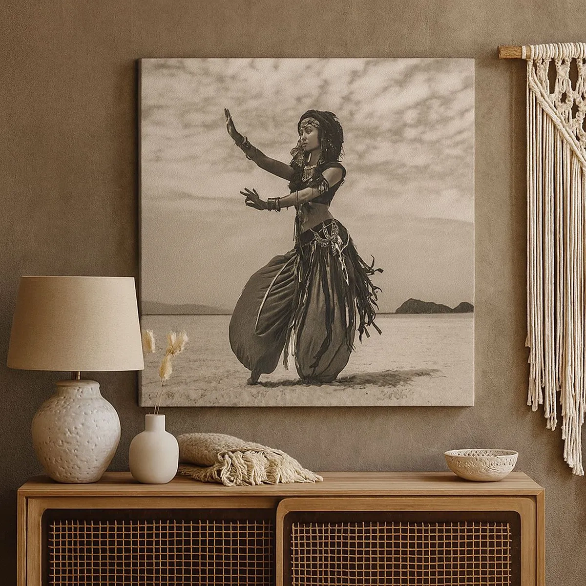 Cuadro sobre lienzo - Impresión de Imagen - Danza de las Islas del Sur - 30x30 cm