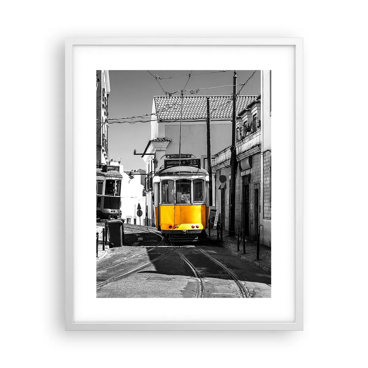 Póster en marco blanco - Espíritu de Lisboa - 40x50 cm