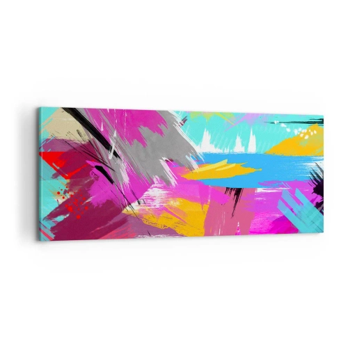 Cuadro sobre lienzo - Impresión de Imagen - Abstracción colorida - 100x40 cm