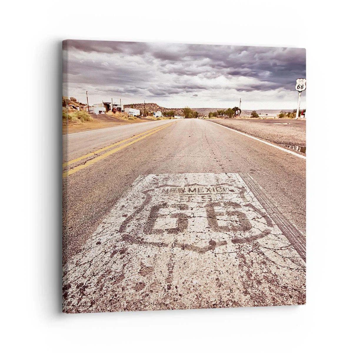 Cuadro sobre lienzo - Impresión de Imagen - Mother Road: una leyenda americana - 30x30 cm