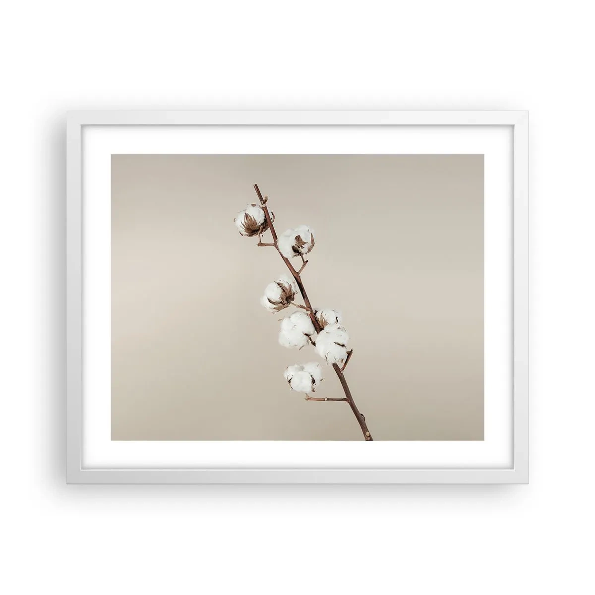 Póster en marco blanco - En la fuente de la suavidad - 50x40 cm