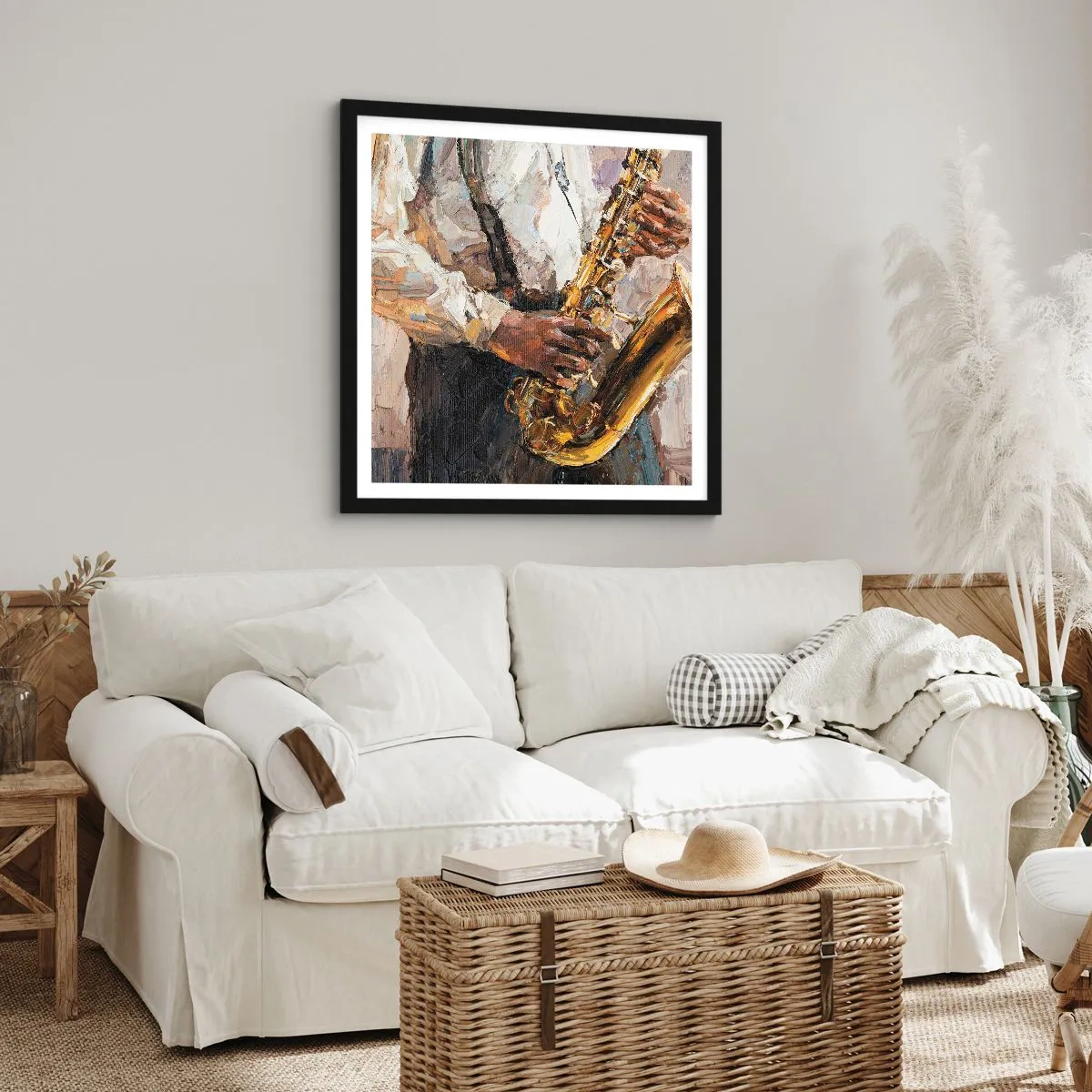 Póster en marco negro - Llegó el momento del solo - 50x50 cm