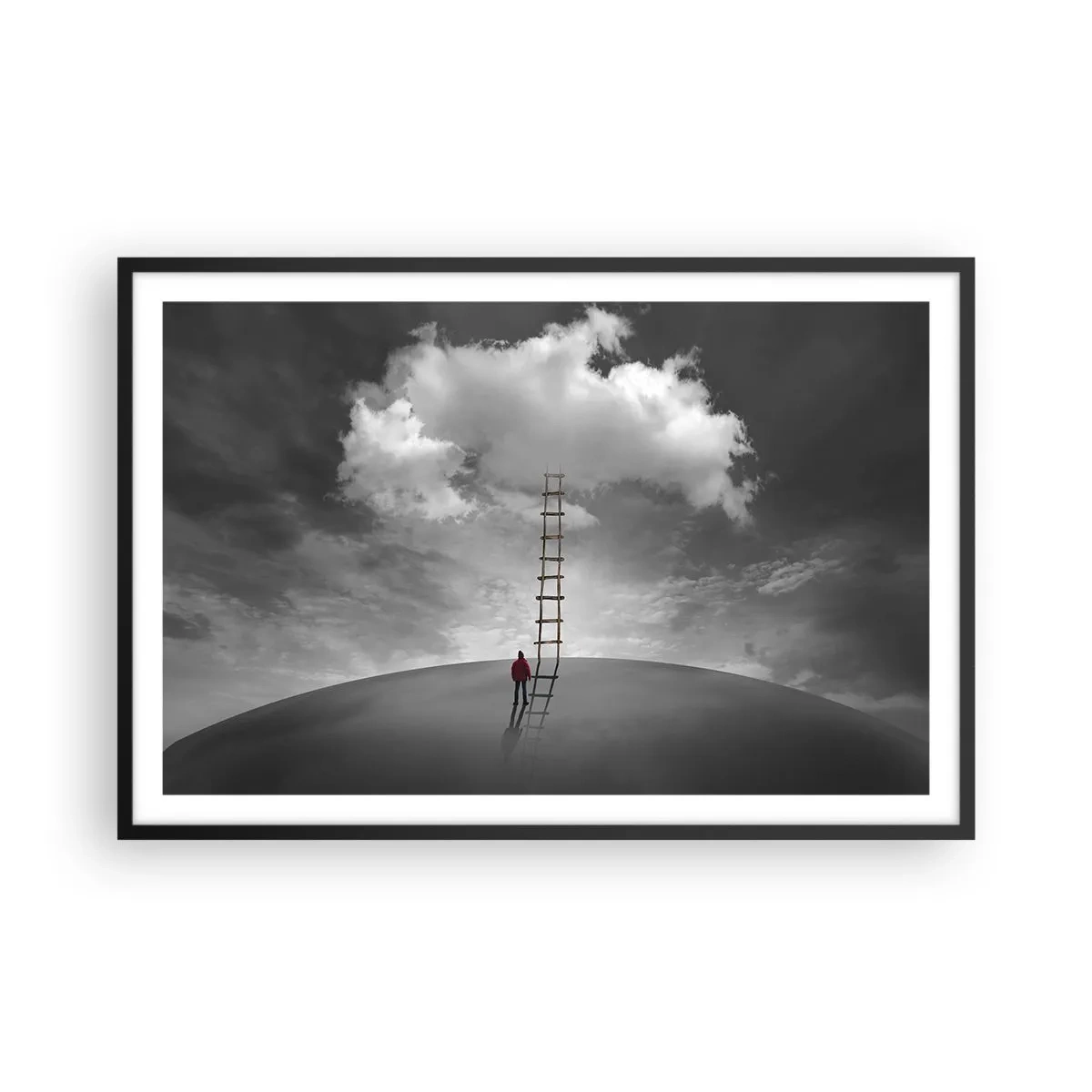 Póster en marco negro - Todo es posible - 91x61 cm