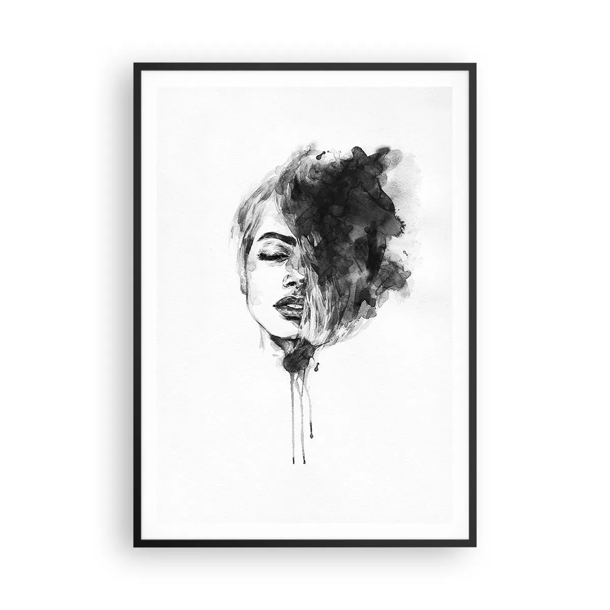 Póster en marco negro - Sueños en femenino - 70x100 cm