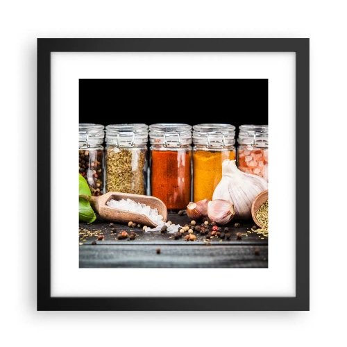 Póster en marco negro - Para que la vida sepa bien - 30x30 cm