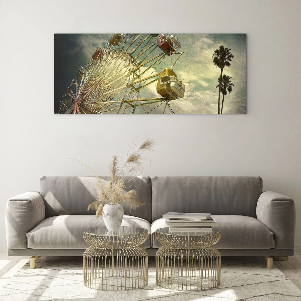 Cuadro sobre vidrio - Impresiones sobre Vidrio - Será, será un día estupendo.... - 100x40 cm