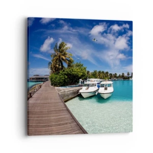 Cuadro sobre lienzo - Impresión de Imagen - Y sin embargo el paraíso existe - 40x40 cm