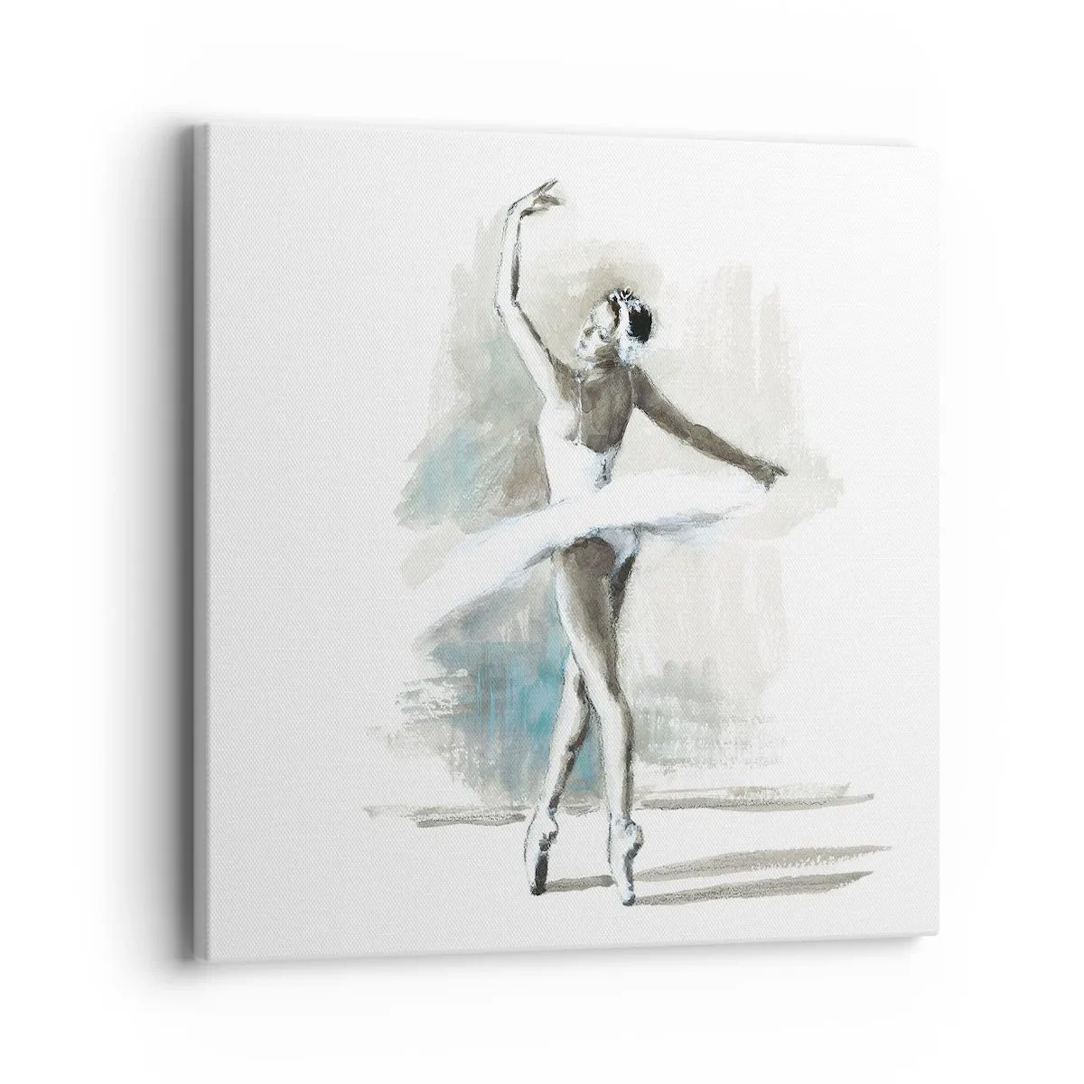 Cuadro sobre lienzo - Impresión de Imagen - Encantada por un cisne - 40x40 cm