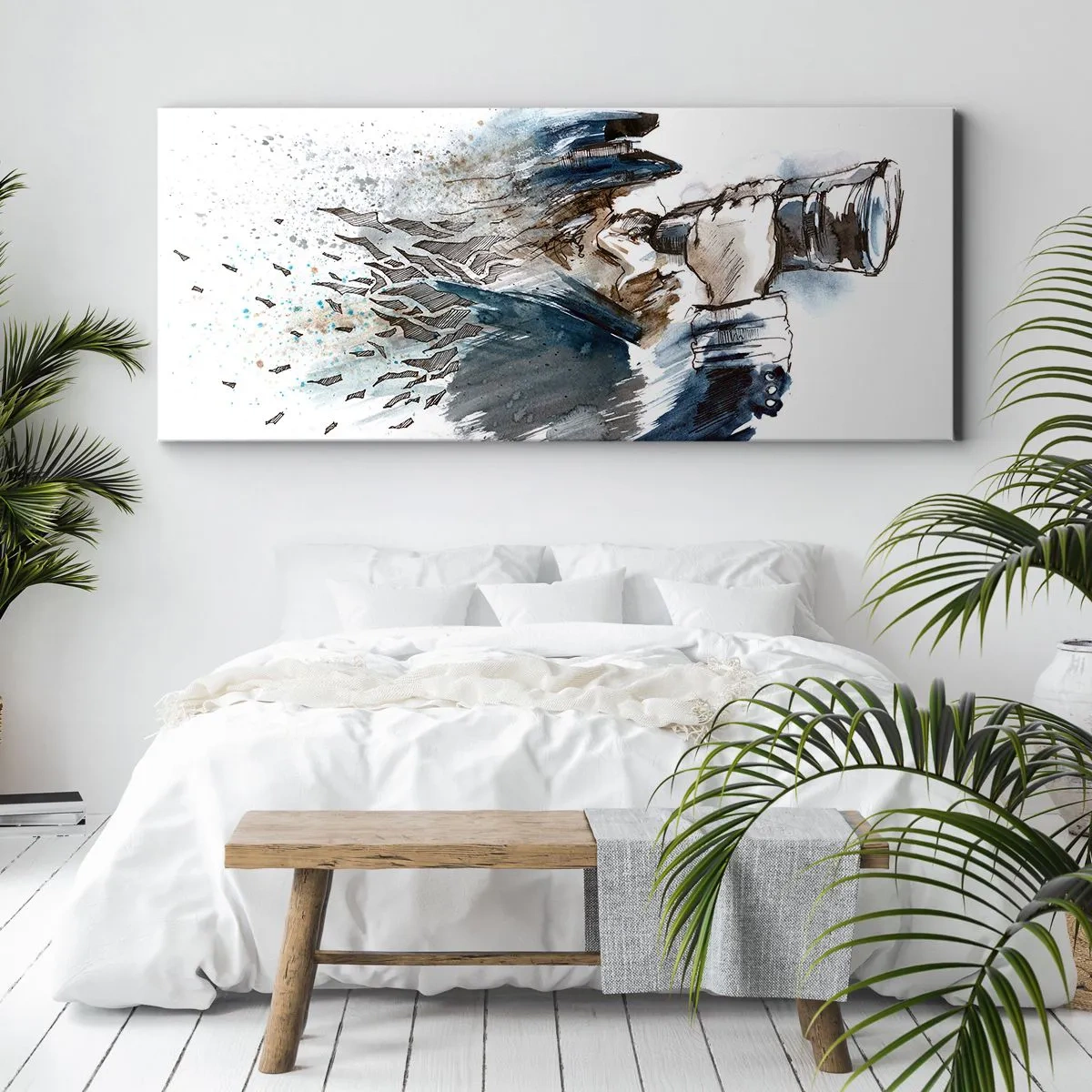 Cuadro sobre lienzo - Impresión de Imagen - Tierra a la vista - 90x30 cm