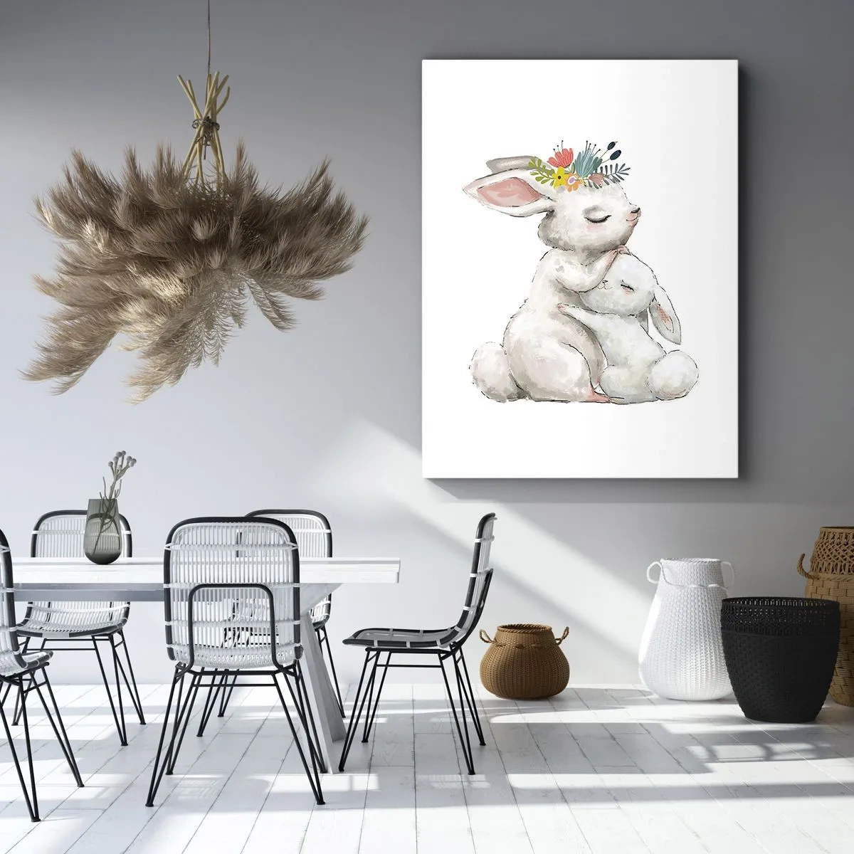 Cuadro sobre lienzo - Impresión de Imagen - En ningún lugar mejor que con mamá - 55x100 cm