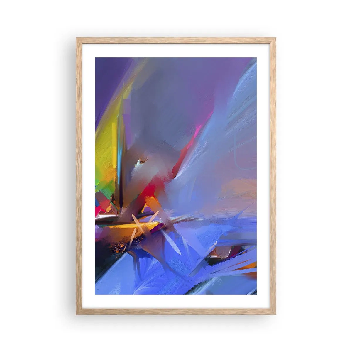 Póster en marco roble claro - Como un pájaro - 50x70 cm