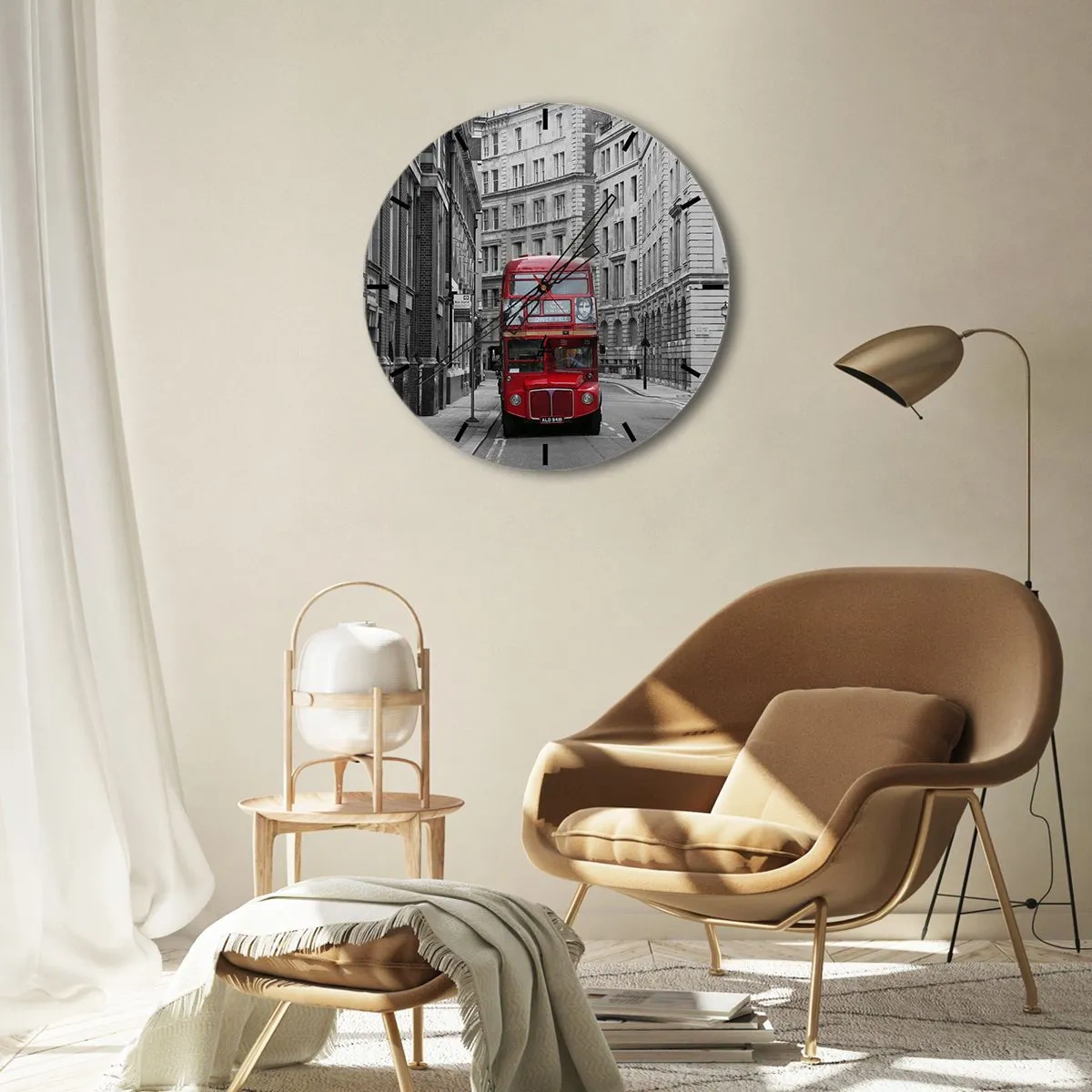 Reloj de pared - Reloj de vidrio - La vida cotidiana no tiene por qué ser gris - 30x30 cm