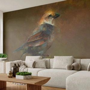 Fotomural Premium Canvas - Pequeño gorrión - Abstracción, Pájaro, Naturaleza - 500x350 cm