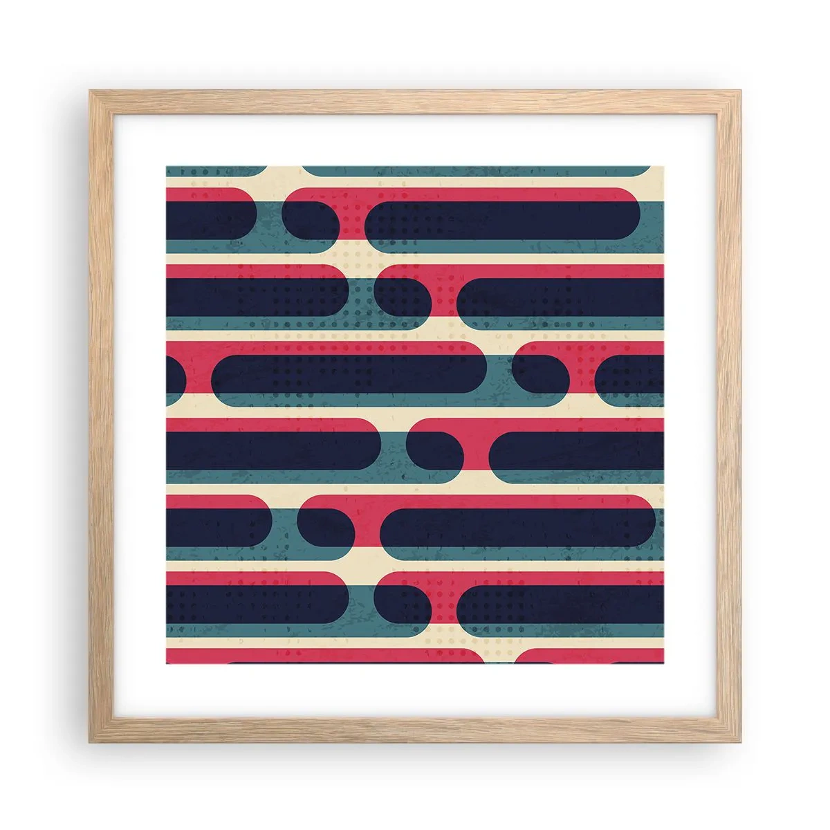 Póster en marco roble claro - Profundidad y relieve - 40x40 cm