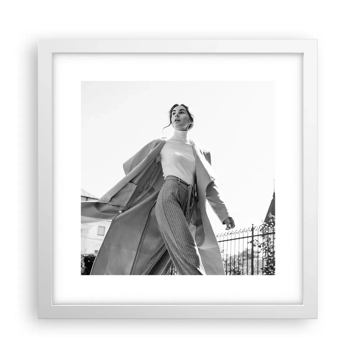 Póster en marco blanco - ¿Vienes conmigo? - 30x30 cm