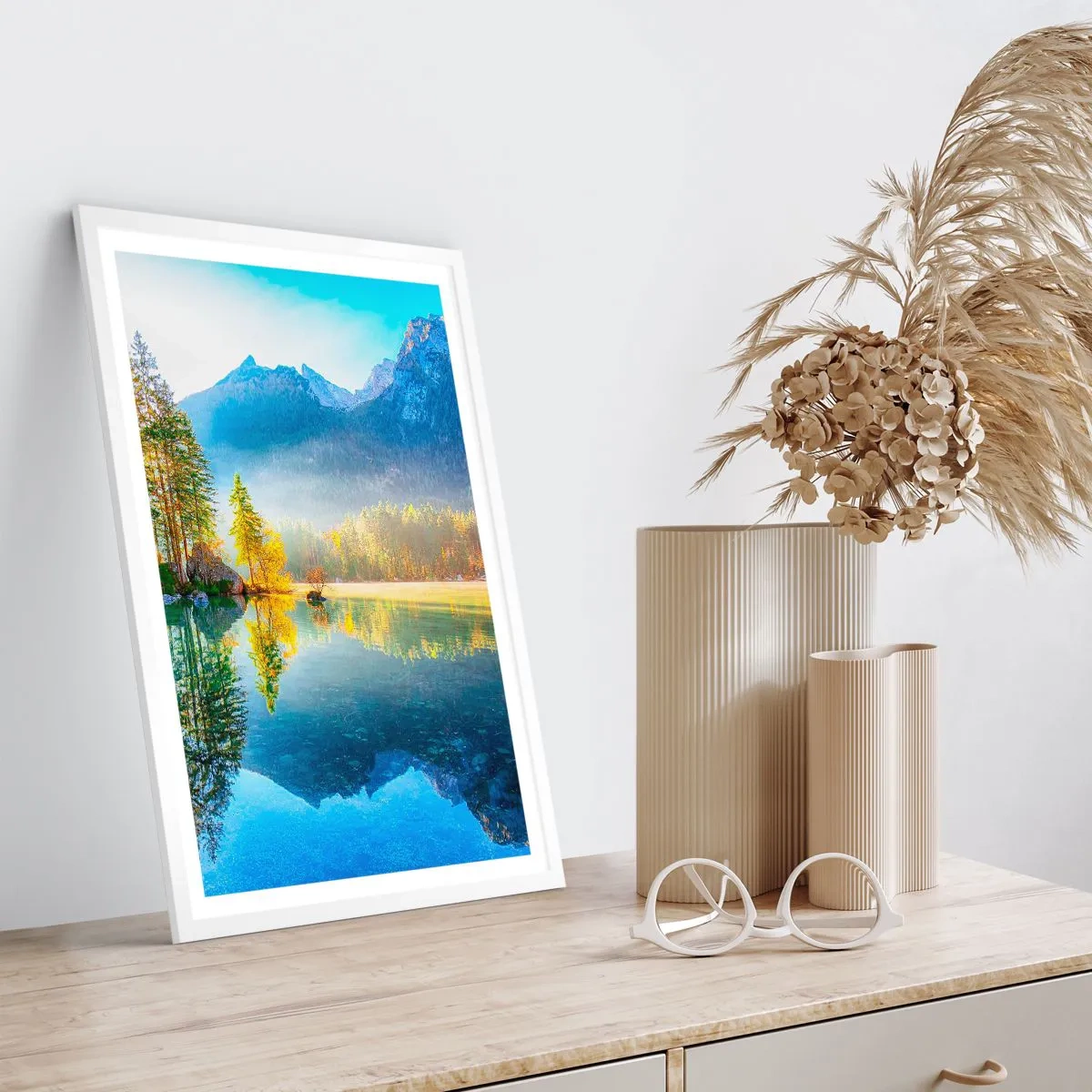 Póster en marco blanco - Majestuosidad y dulzura - 30x40 cm