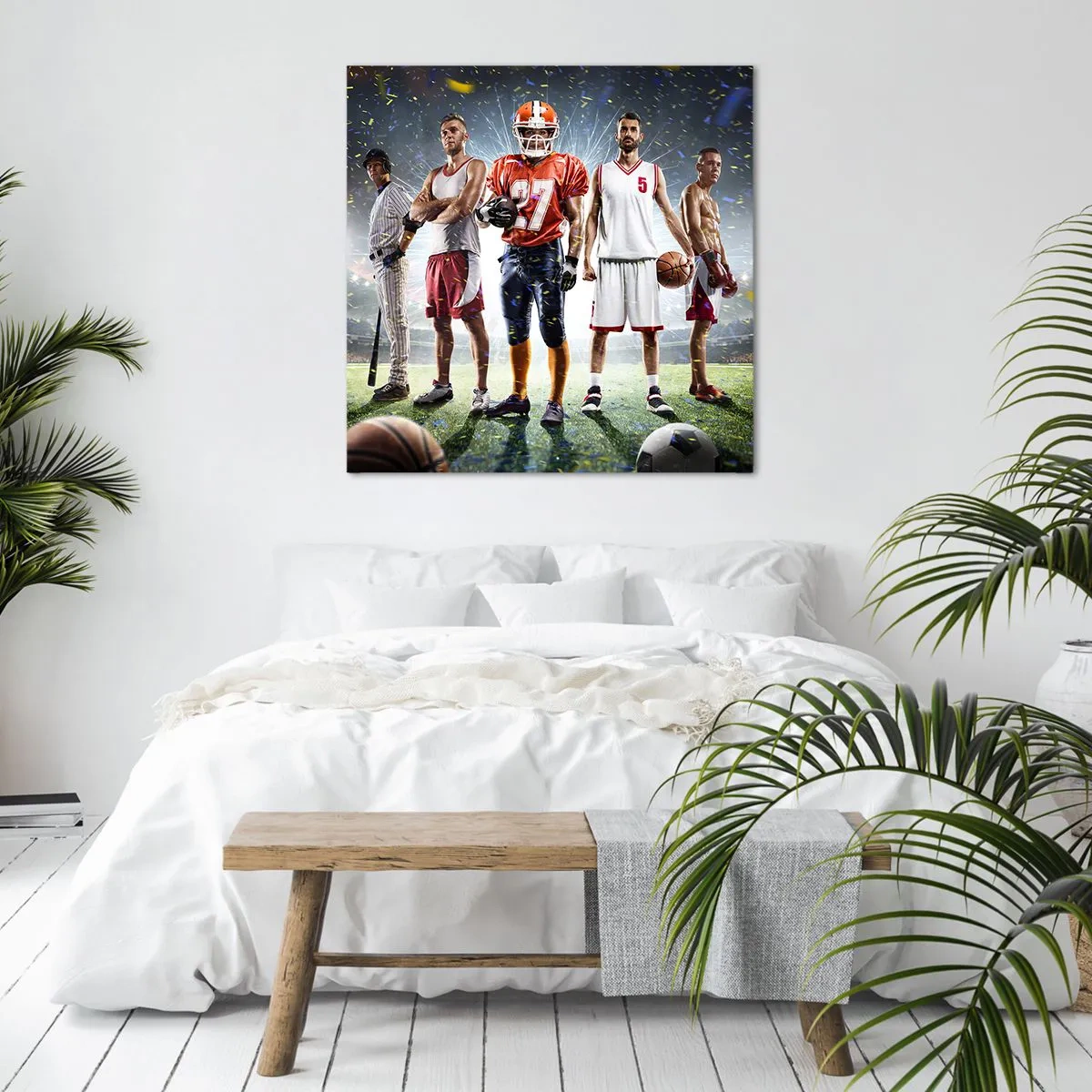 Cuadro sobre lienzo - Impresión de Imagen - Gladiadores sobre los terrenos de juego - 70x70 cm