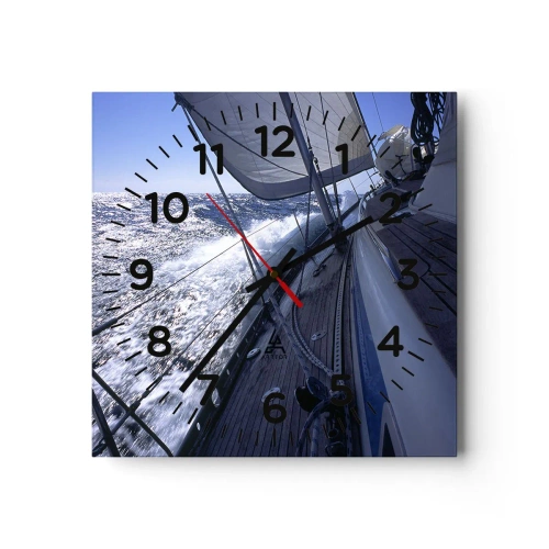 Reloj de pared - Reloj de vidrio - Sé lo que es ser un pájaro - 30x30 cm