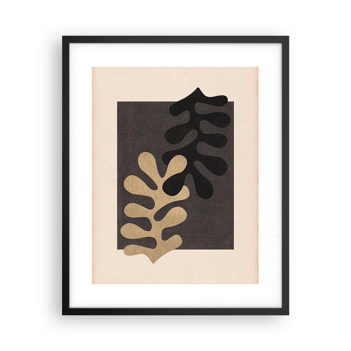 Póster en marco negro - Ausencia y complemento - 40x50 cm