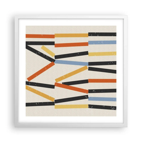 Póster en marco blanco - Composición horizontal - 50x50 cm