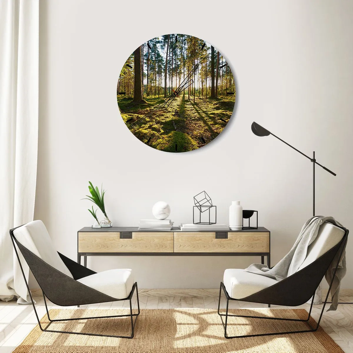 Reloj de pared - Reloj de vidrio - ...Más allá de los siete bosques - 40x40 cm