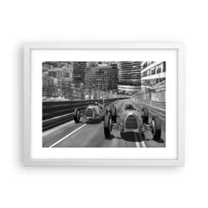 Póster en marco blanco - Érase una vez en Montecarlo - 40x30 cm