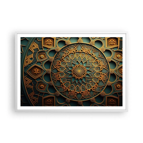 Póster en marco blanco - En un clima árabe - 100x70 cm