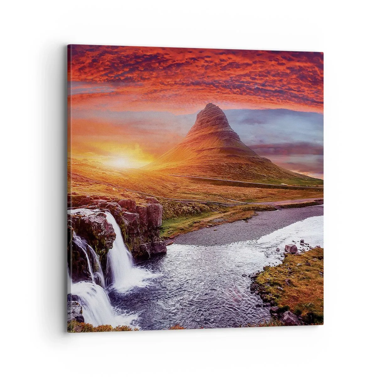 Cuadro sobre lienzo - Impresión de Imagen - Una vista de la Tierra Media - 70x70 cm