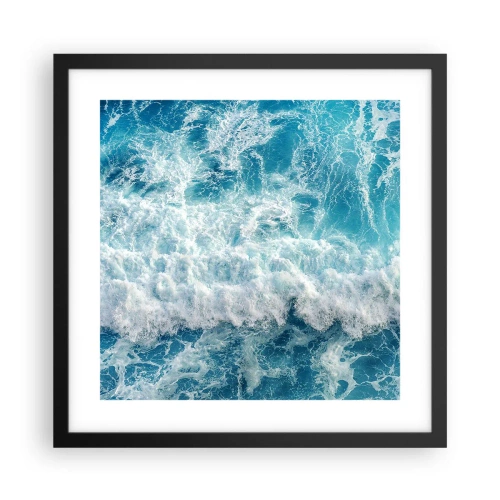 Póster en marco negro - Alegre y con mucho brío - 40x40 cm