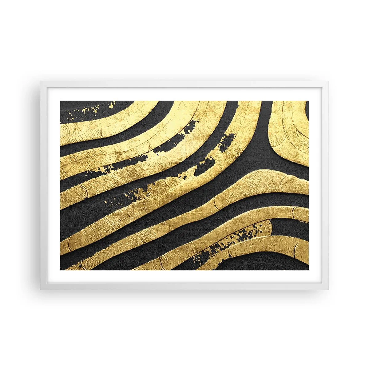 Póster en marco blanco - Todo fluye - 70x50 cm