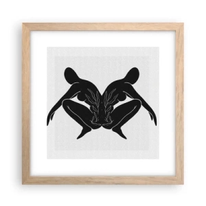 Póster en marco roble claro - Un alma compartida - 30x30 cm