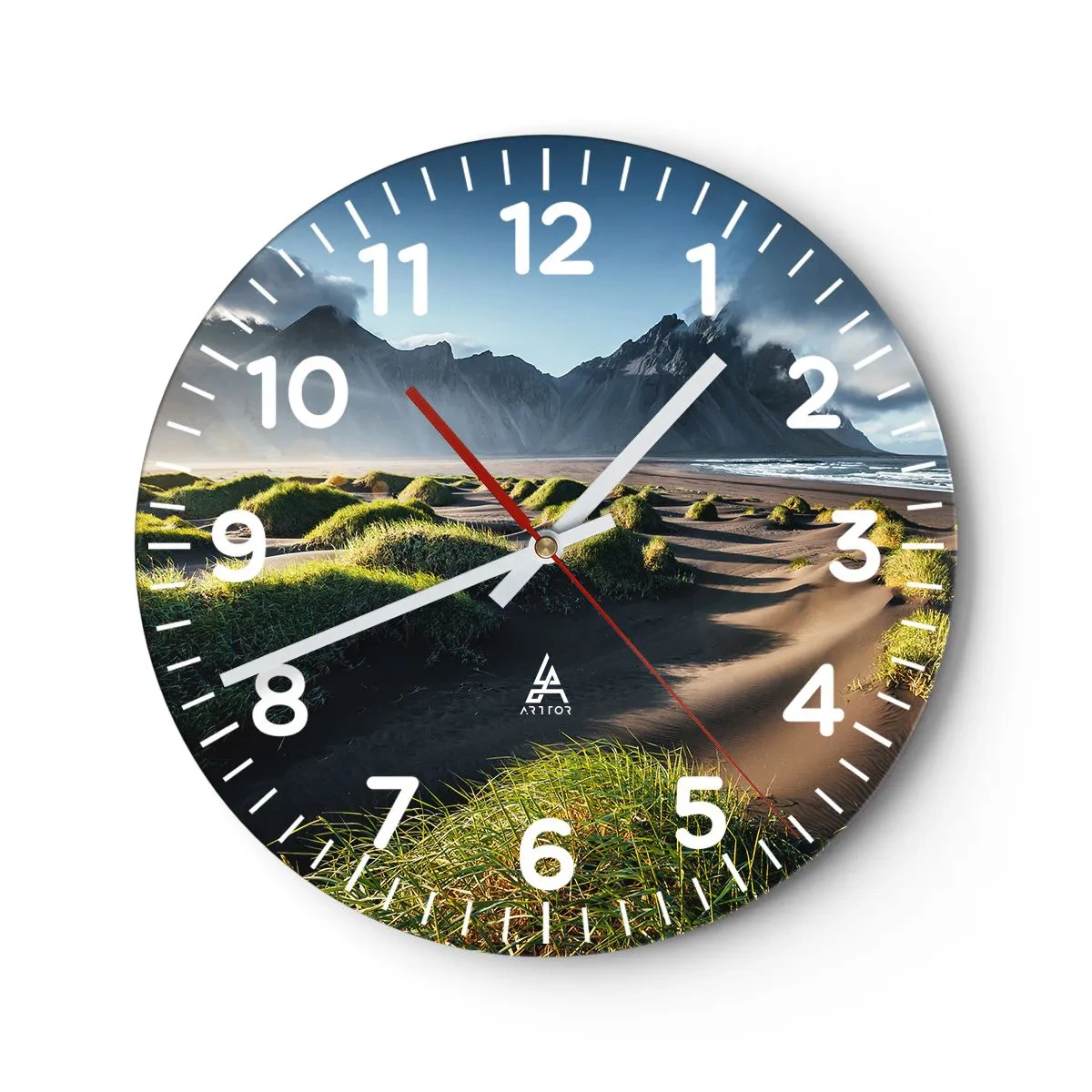 Reloj de pared - Reloj de vidrio - Armonía de los elementos - 40x40 cm