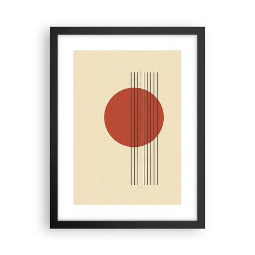Póster en marco negro - Cruzando el círculo - 30x40 cm