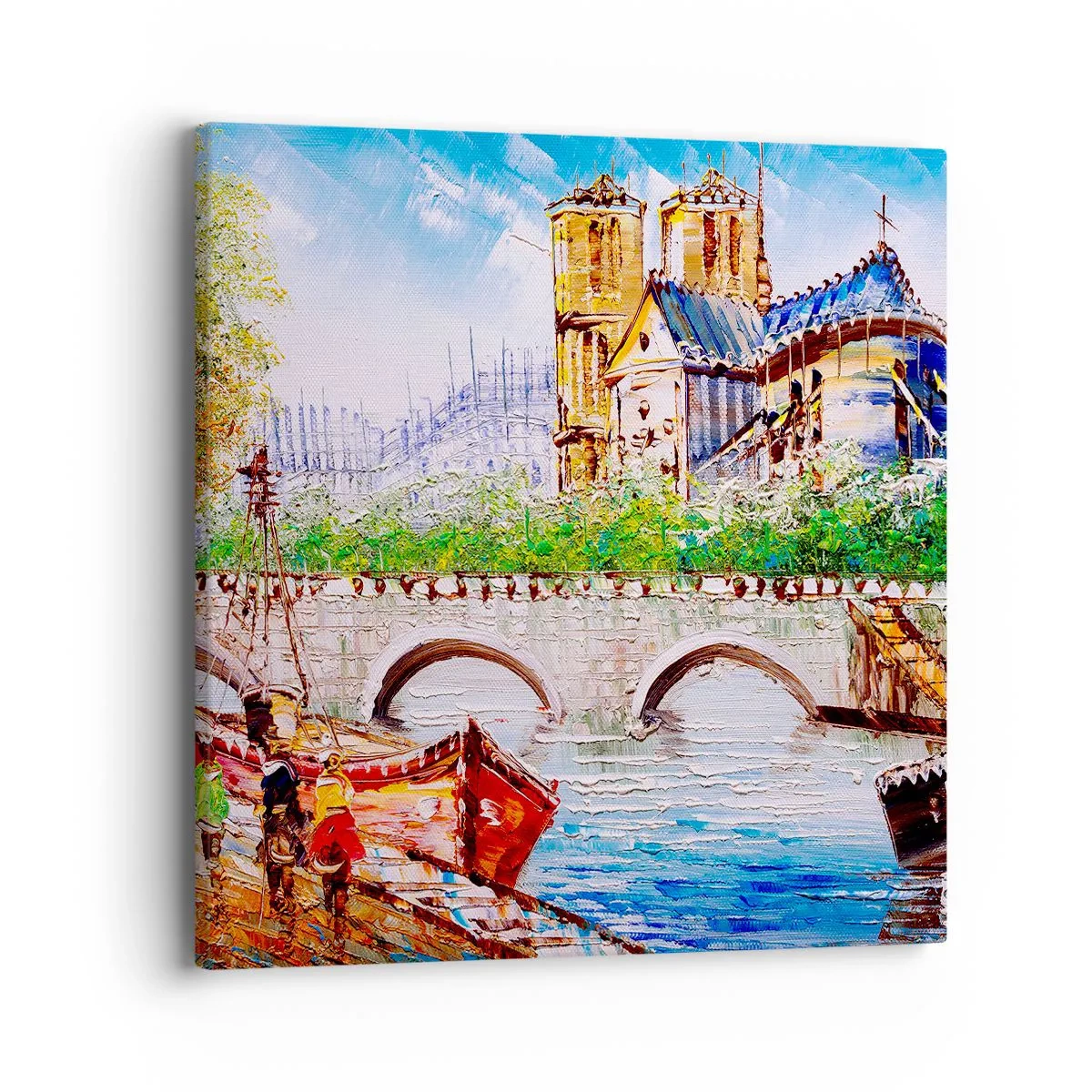 Cuadro sobre lienzo - Impresión de Imagen - Su tiempo nunca pasa - 40x40 cm