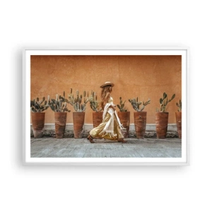 Póster en marco blanco - Estilo hippie - 100x70 cm