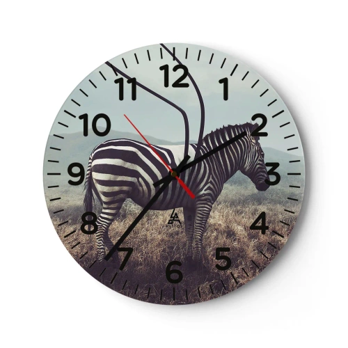 Reloj de pared - Reloj de vidrio - Fallo en Matrix - 40x40 cm